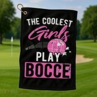 Coolest Play Bocce Ball Golf Towel thumb 1