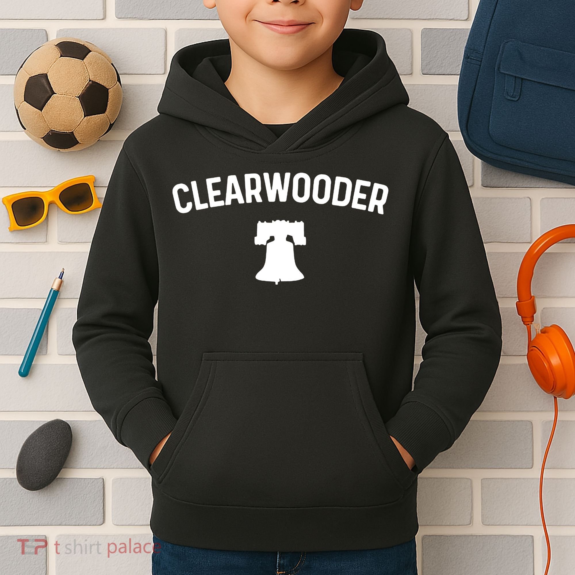 Clearwooder Philly Baseball Lovers Kids Hoodie