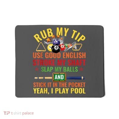 Cool Pool Billiards Billiard Player Table Sport Game Play Gift Mousepad