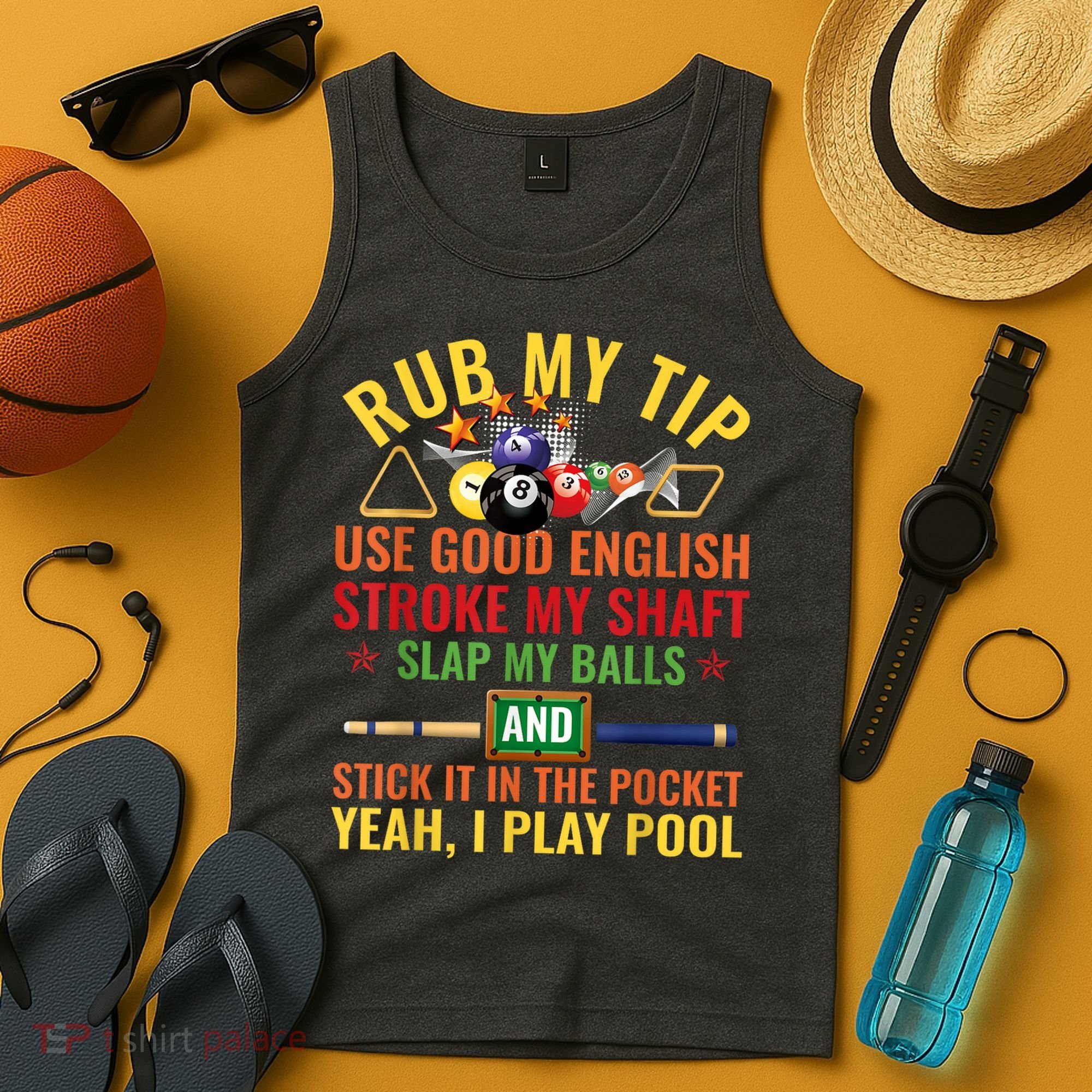 Cool Pool Billiards Billiard Player Table Sport Game Play Gift Tank Top