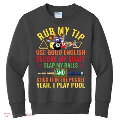 Cool Pool Billiards Billiard Player Table Sport Game Play Gift Kids Sweatshirt