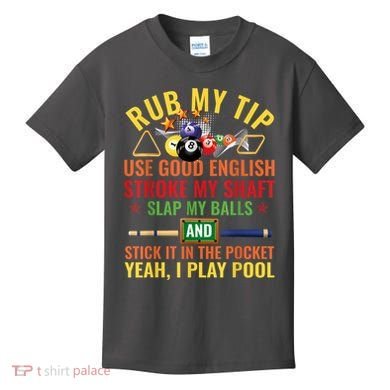 Cool Pool Billiards Billiard Player Table Sport Game Play Gift Kids T-Shirt