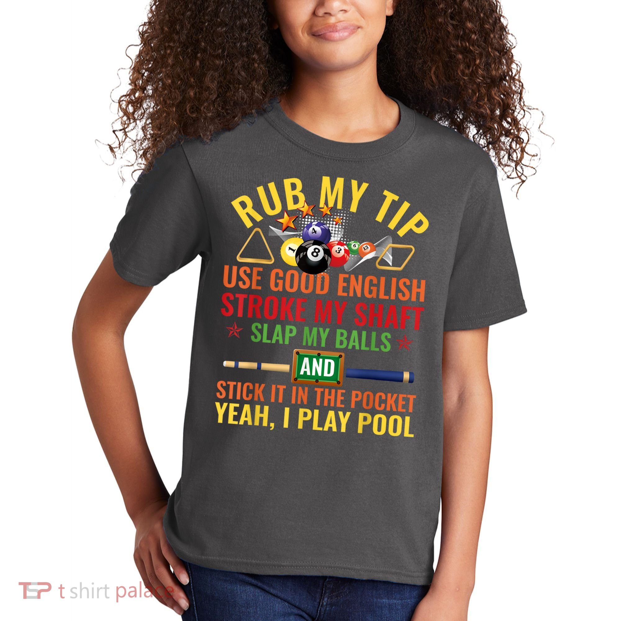 Cool Pool Billiards Billiard Player Table Sport Game Play Gift Kids T-Shirt