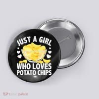 Cool Potato Chip Bag Chips Snack Food Button thumb 0