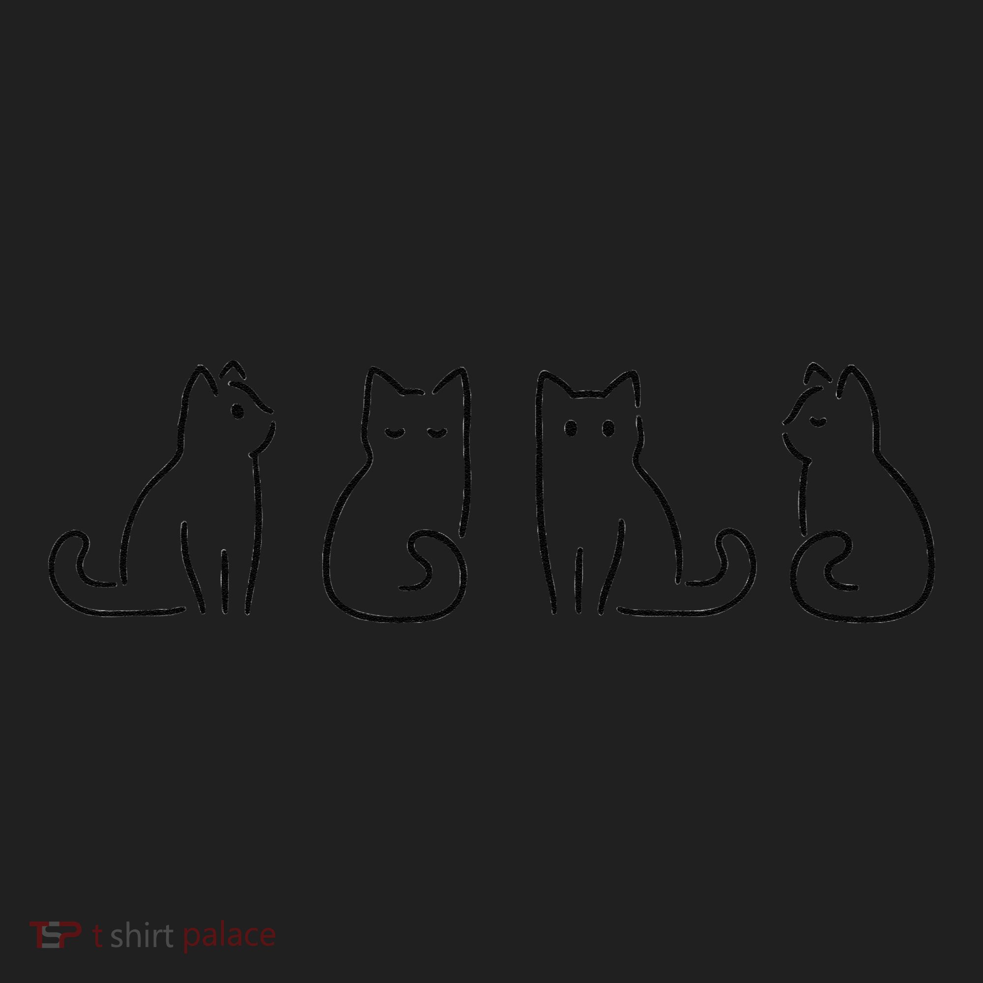 Cat Poses Cat Lover Minimalist Art Hat