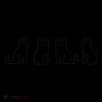 Cat Poses Cat Lover Minimalist Art Toddler Hoodie thumb 2