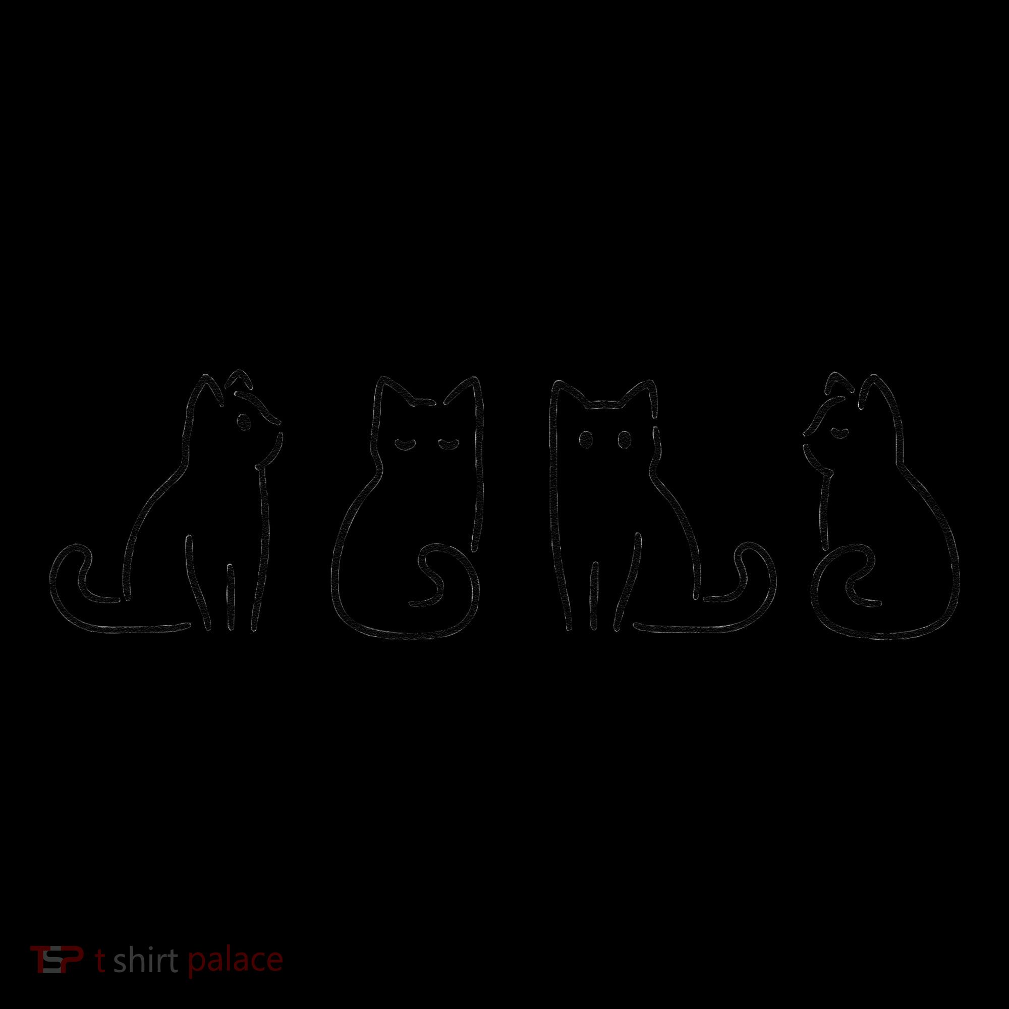 Cat Poses Cat Lover Minimalist Art Kids Sweatshirt