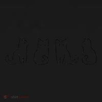 Cat Poses Cat Lover Minimalist Art Kids Long Sleeve Shirt thumb 2