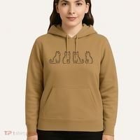 Cat Poses Cat Lover Minimalist Art Hoodie thumb 5