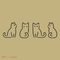 Cat Poses Cat Lover Minimalist Art Hoodie thumb 7