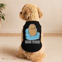 Couch Potato Cute Kawaii Funny Potato Costume Doggie Tank thumb 2