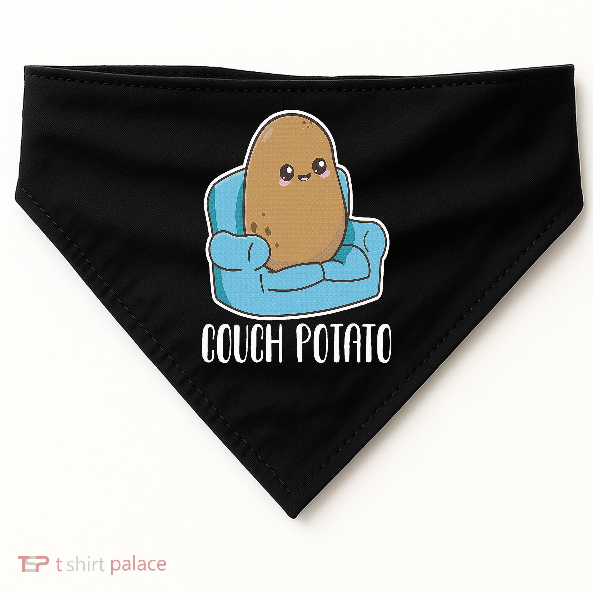Couch Potato Cute Kawaii Funny Potato Costume USA-Made Doggie Bandana