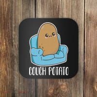Couch Potato Cute Kawaii Funny Potato Costume Coaster thumb 0