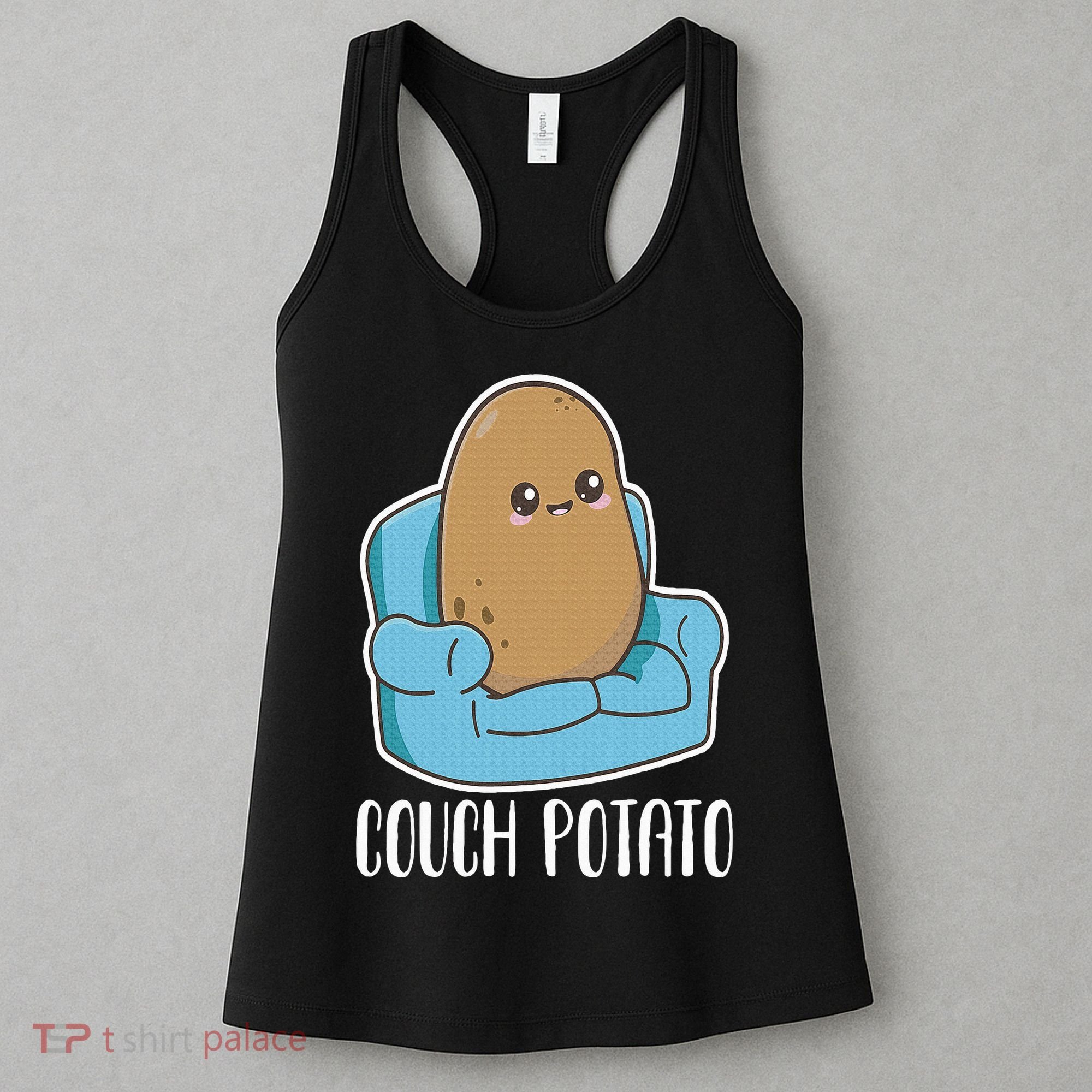 Couch Potato Cute Kawaii Funny Potato Costume Women's Tank Top