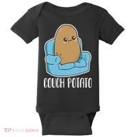 Couch Potato Cute Kawaii Funny Potato Costume Baby Bodysuit thumb 0