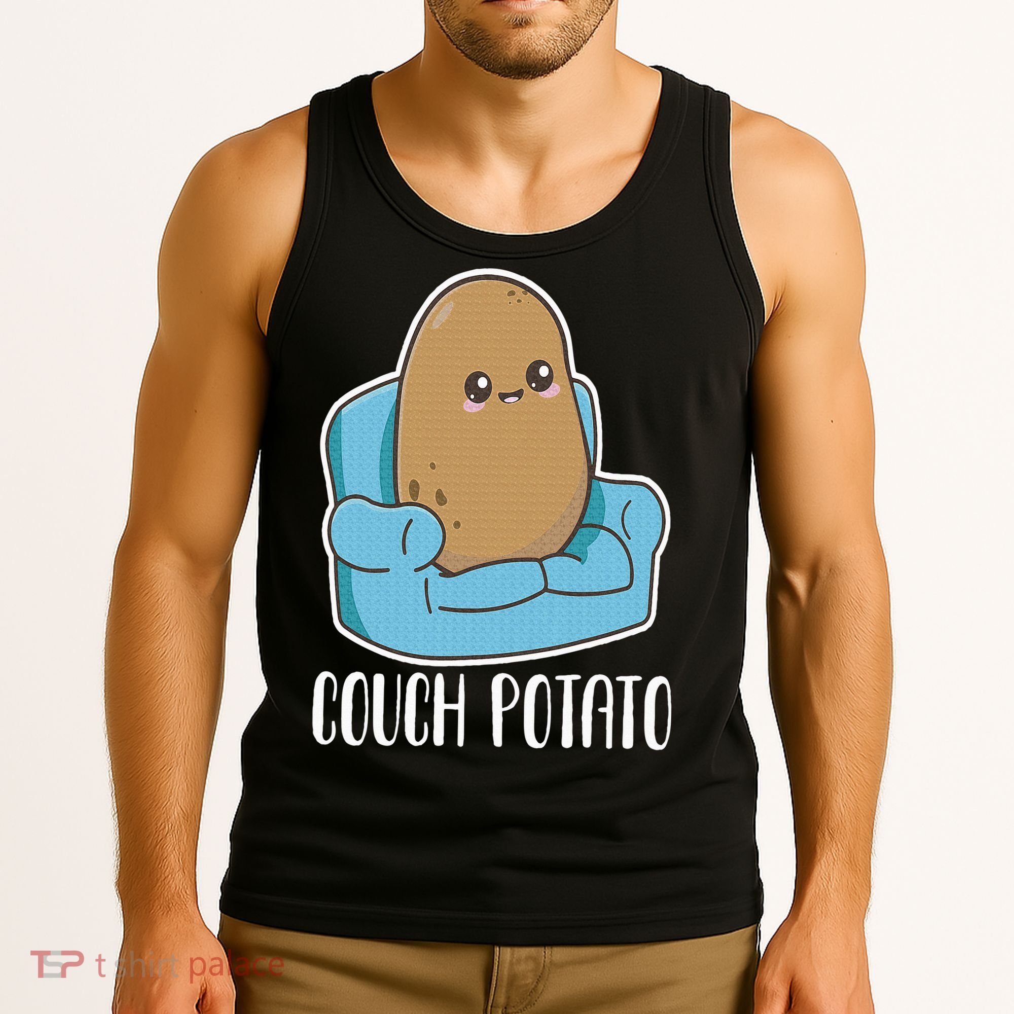 Couch Potato Cute Kawaii Funny Potato Costume Tank Top