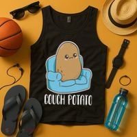 Couch Potato Cute Kawaii Funny Potato Costume Tank Top thumb 4