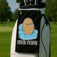 Couch Potato Cute Kawaii Funny Potato Costume Golf Towel thumb 2