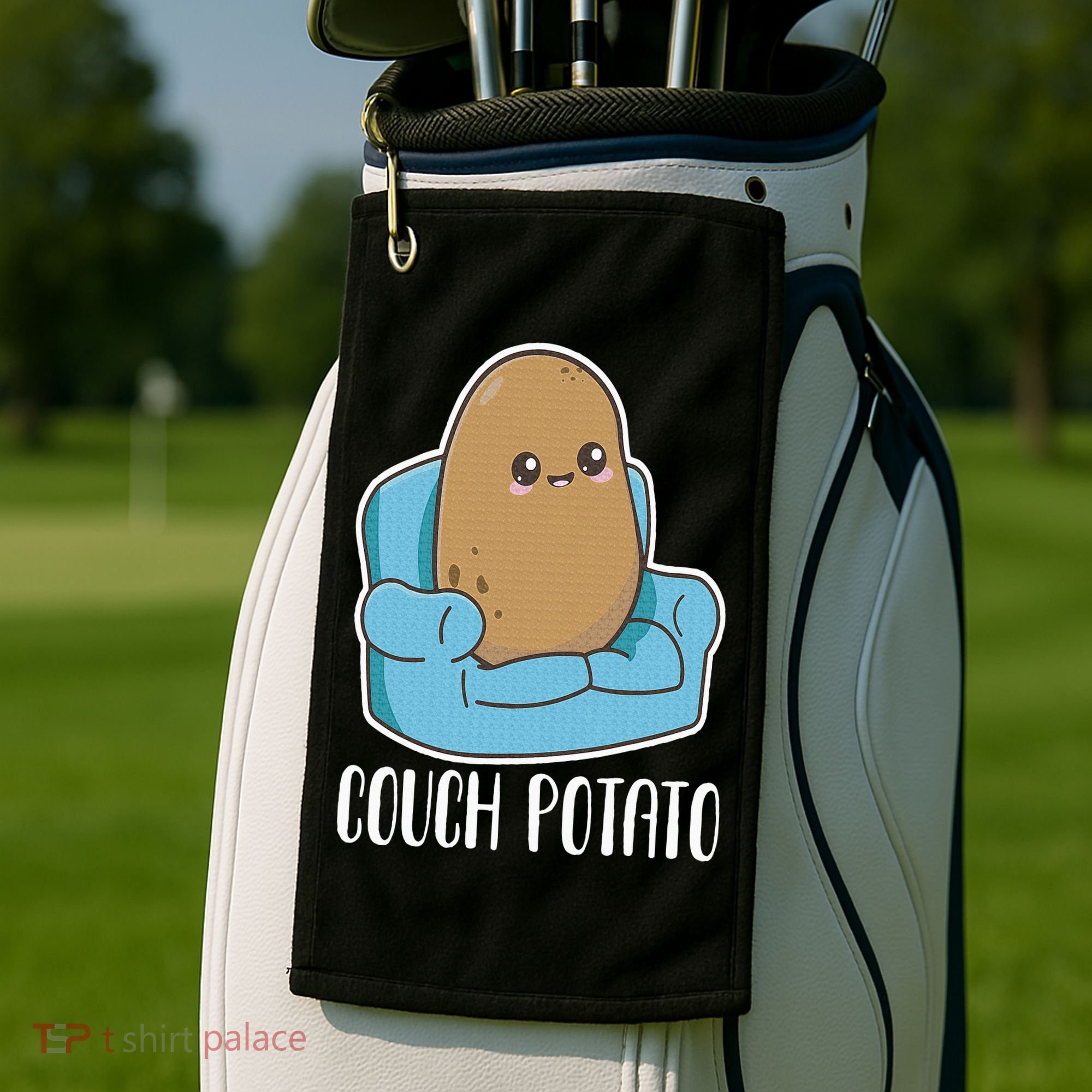 Couch Potato Cute Kawaii Funny Potato Costume Golf Towel