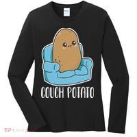Couch Potato Cute Kawaii Funny Potato Costume Women's Long Sleeve Shirt thumb 0