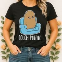 Couch Potato Cute Kawaii Funny Potato Costume Women's T-Shirt thumb 2