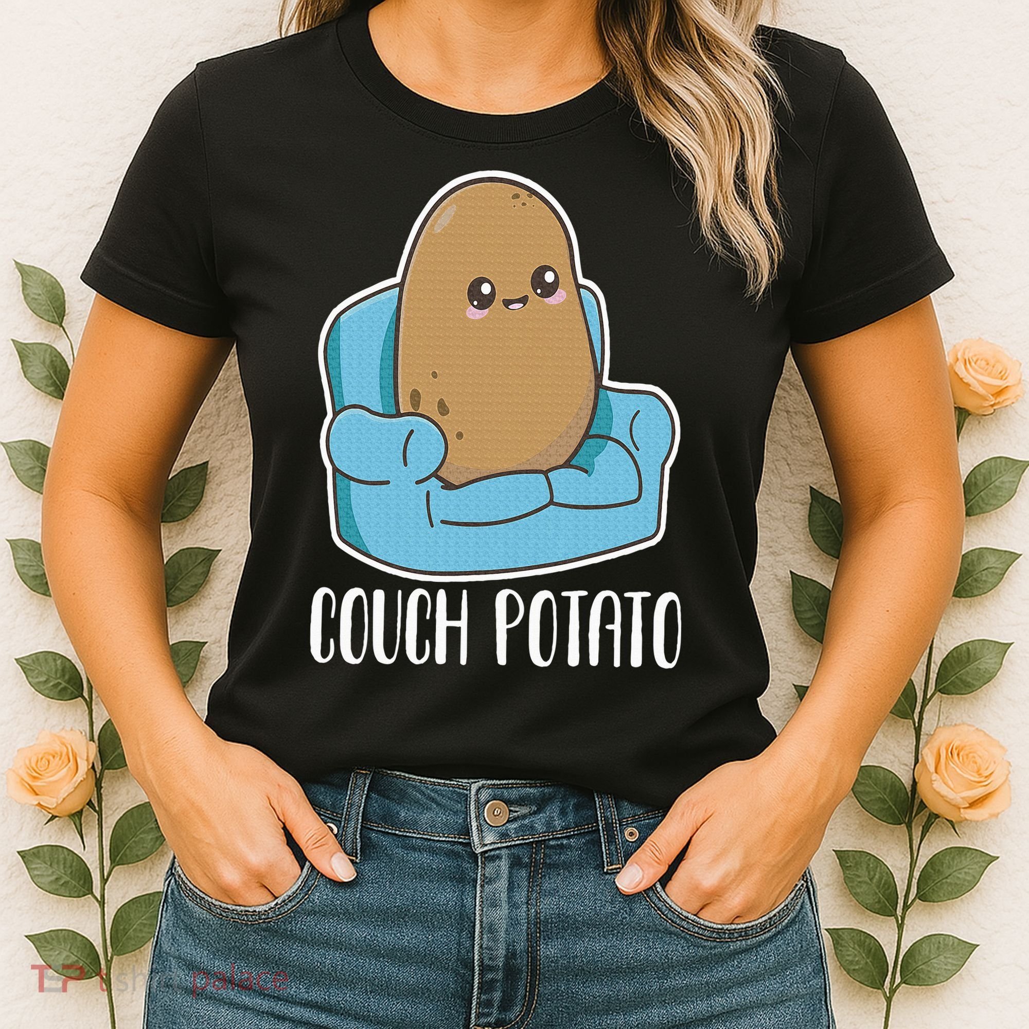 Couch Potato Cute Kawaii Funny Potato Costume Women's T-Shirt