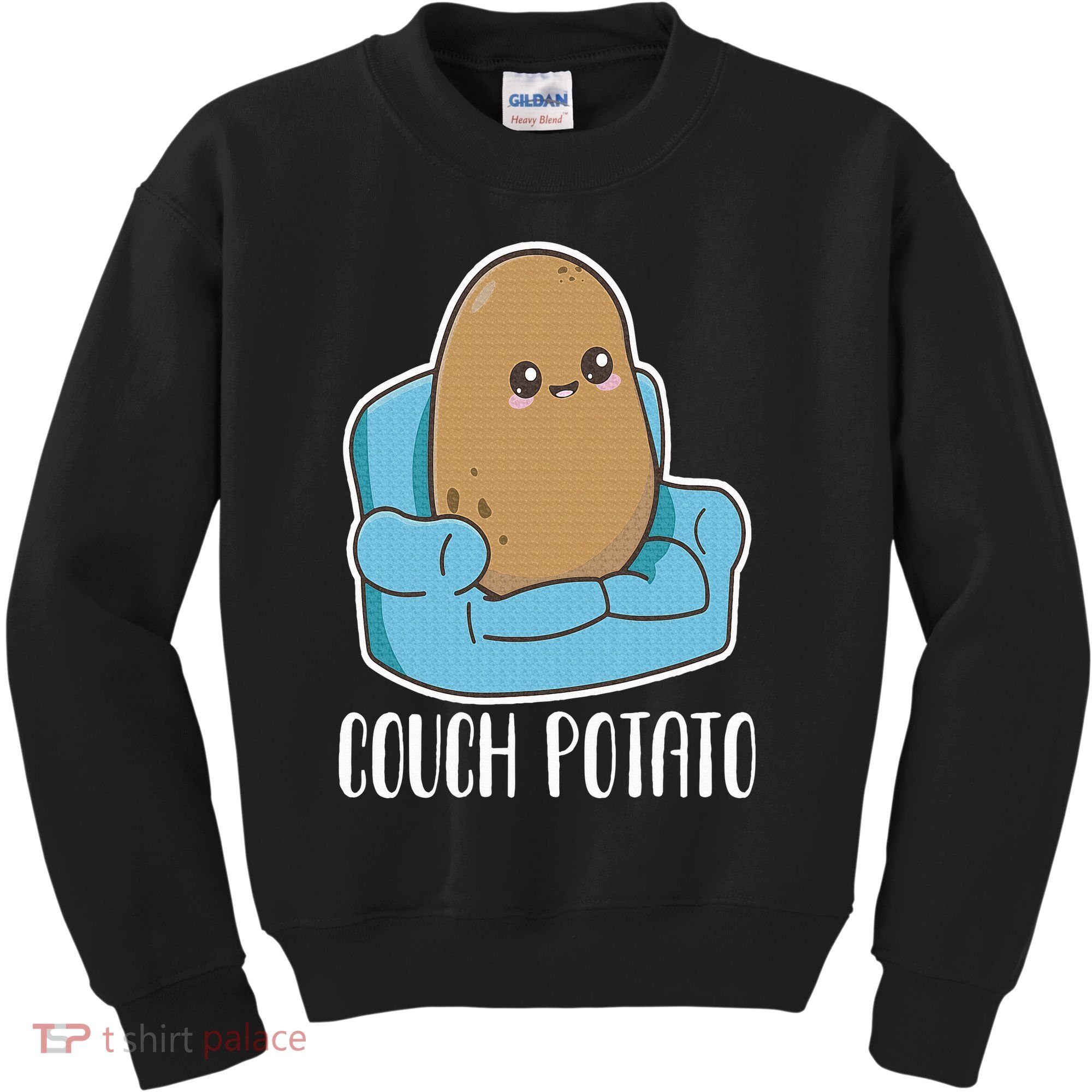 Couch Potato Cute Kawaii Funny Potato Costume Kids Sweatshirt