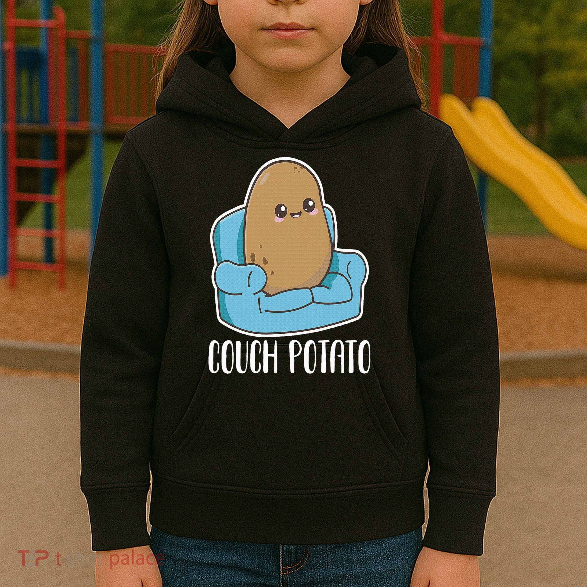 Couch Potato Cute Kawaii Funny Potato Costume Kids Hoodie