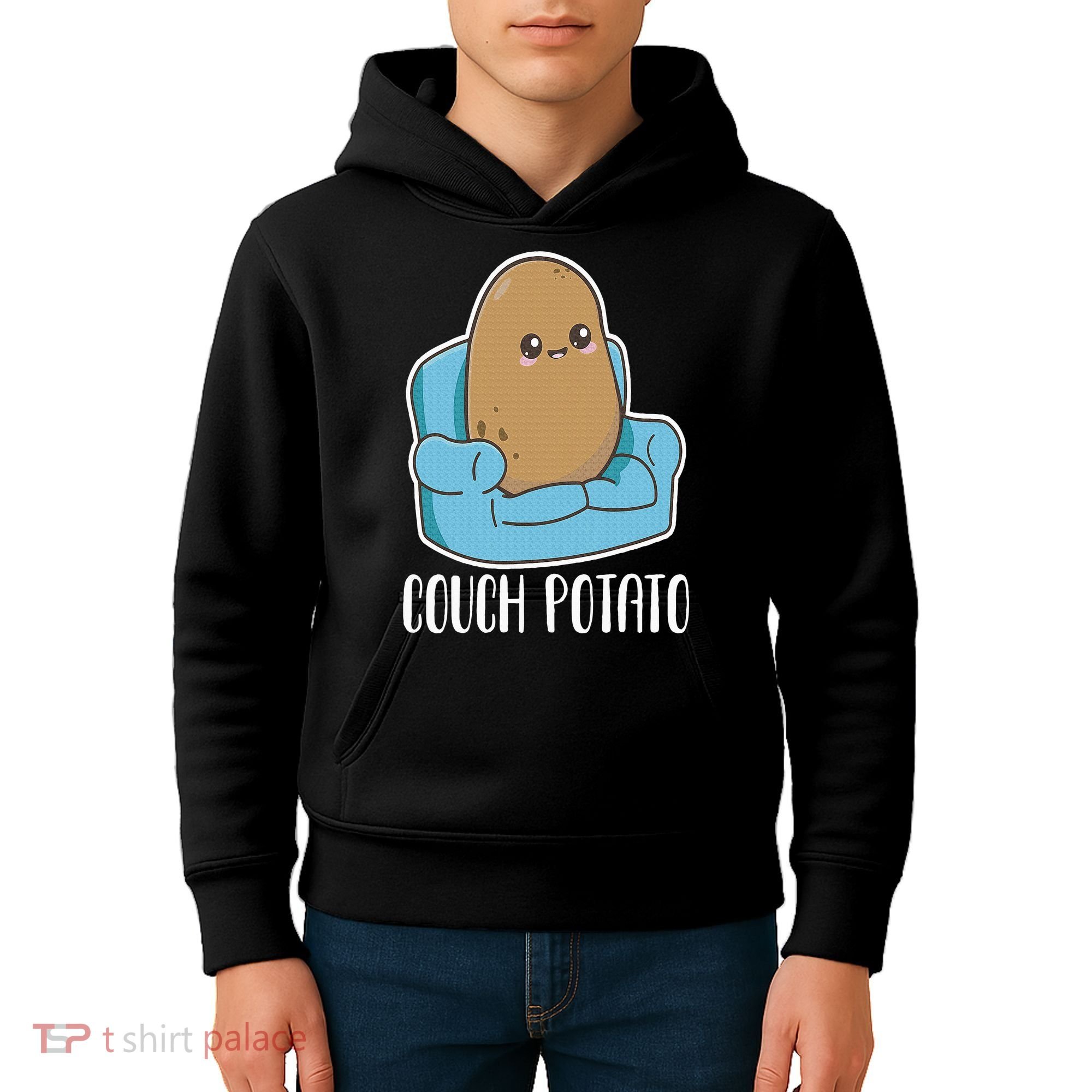 Couch Potato Cute Kawaii Funny Potato Costume Kids Hoodie