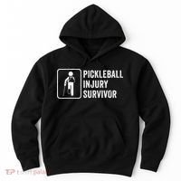 Cool Pickleball Coach With Saying Pickleball Injury Survivor Hoodie thumb 0