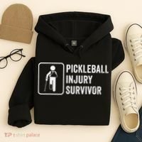 Cool Pickleball Coach With Saying Pickleball Injury Survivor Hoodie thumb 4