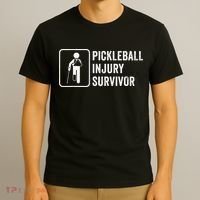 Cool Pickleball Coach With Saying Pickleball Injury Survivor T-Shirt thumb 3