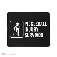 Cool Pickleball Coach With Saying Pickleball Injury Survivor Mousepad thumb 0
