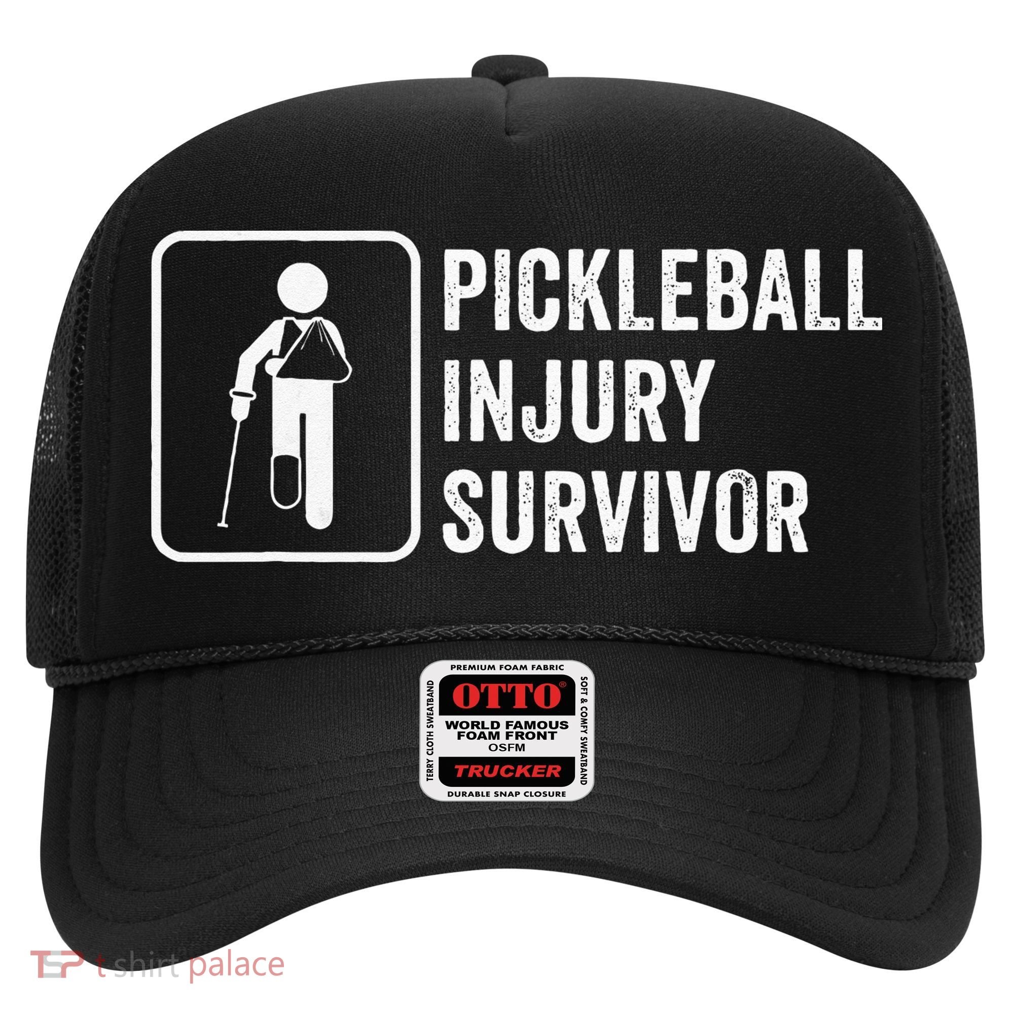 Cool Pickleball Coach With Saying Pickleball Injury Survivor Hat