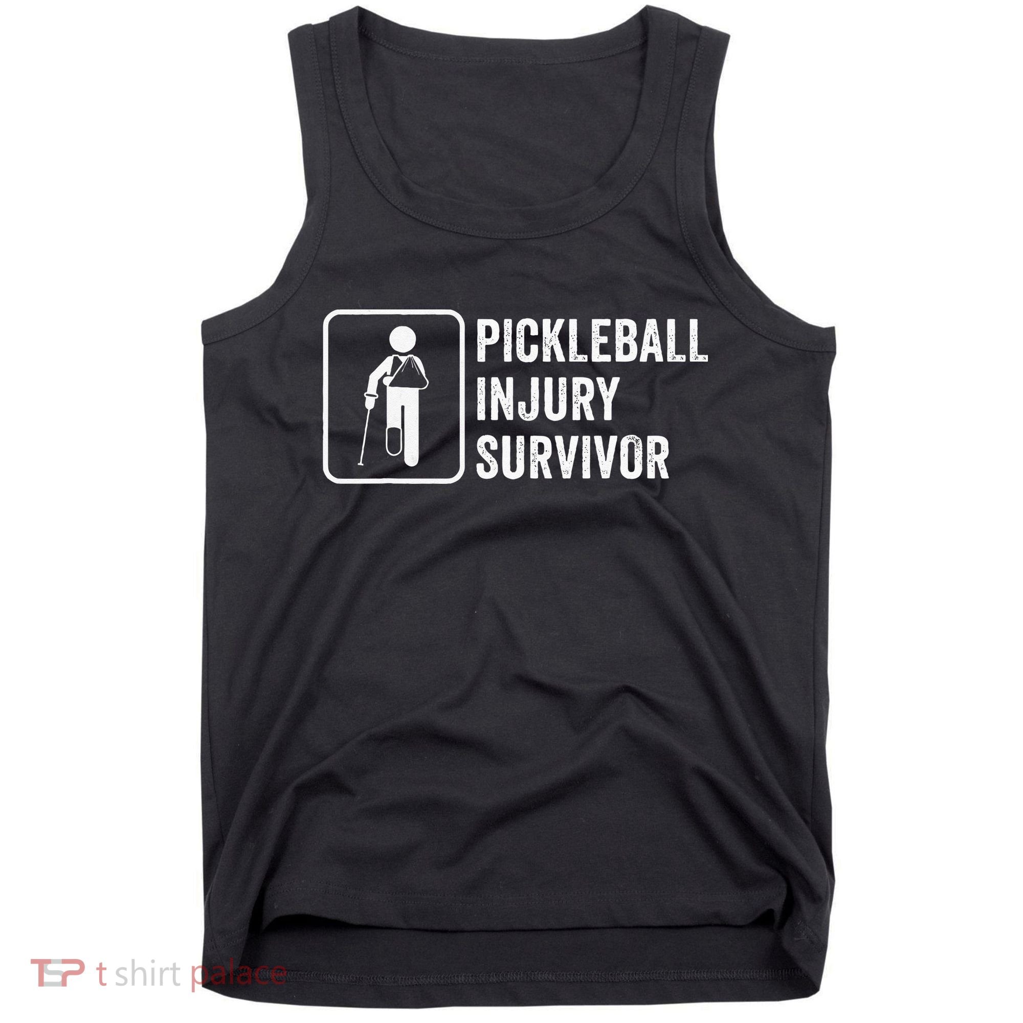 Cool Pickleball Coach With Saying Pickleball Injury Survivor Tank Top