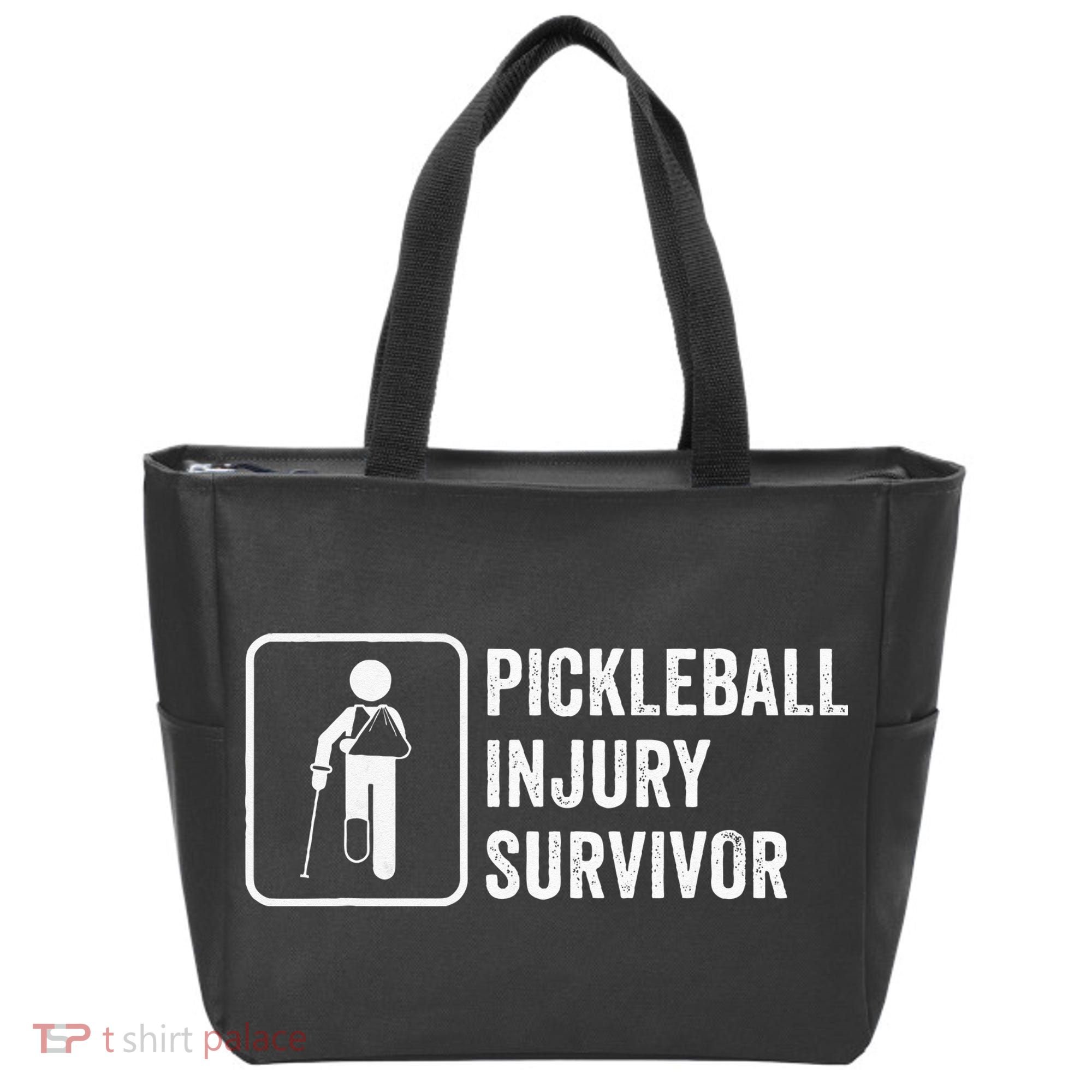 Cool Pickleball Coach With Saying Pickleball Injury Survivor Tote Bag