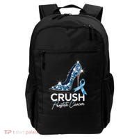 Crush Prostate Cancer Awareness Light Blue Ribbon High Backpack thumb 0