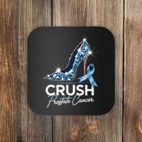 Crush Prostate Cancer Awareness Light Blue Ribbon High Coaster thumb 0