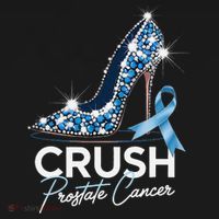 Crush Prostate Cancer Awareness Light Blue Ribbon High Coaster thumb 2