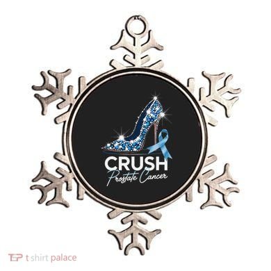Crush Prostate Cancer Awareness Light Blue Ribbon High Ornament