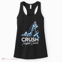 Crush Prostate Cancer Awareness Light Blue Ribbon High Women's Tank Top thumb 0