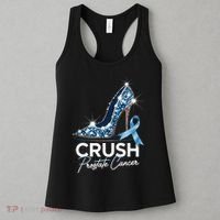 Crush Prostate Cancer Awareness Light Blue Ribbon High Women's Tank Top thumb 3
