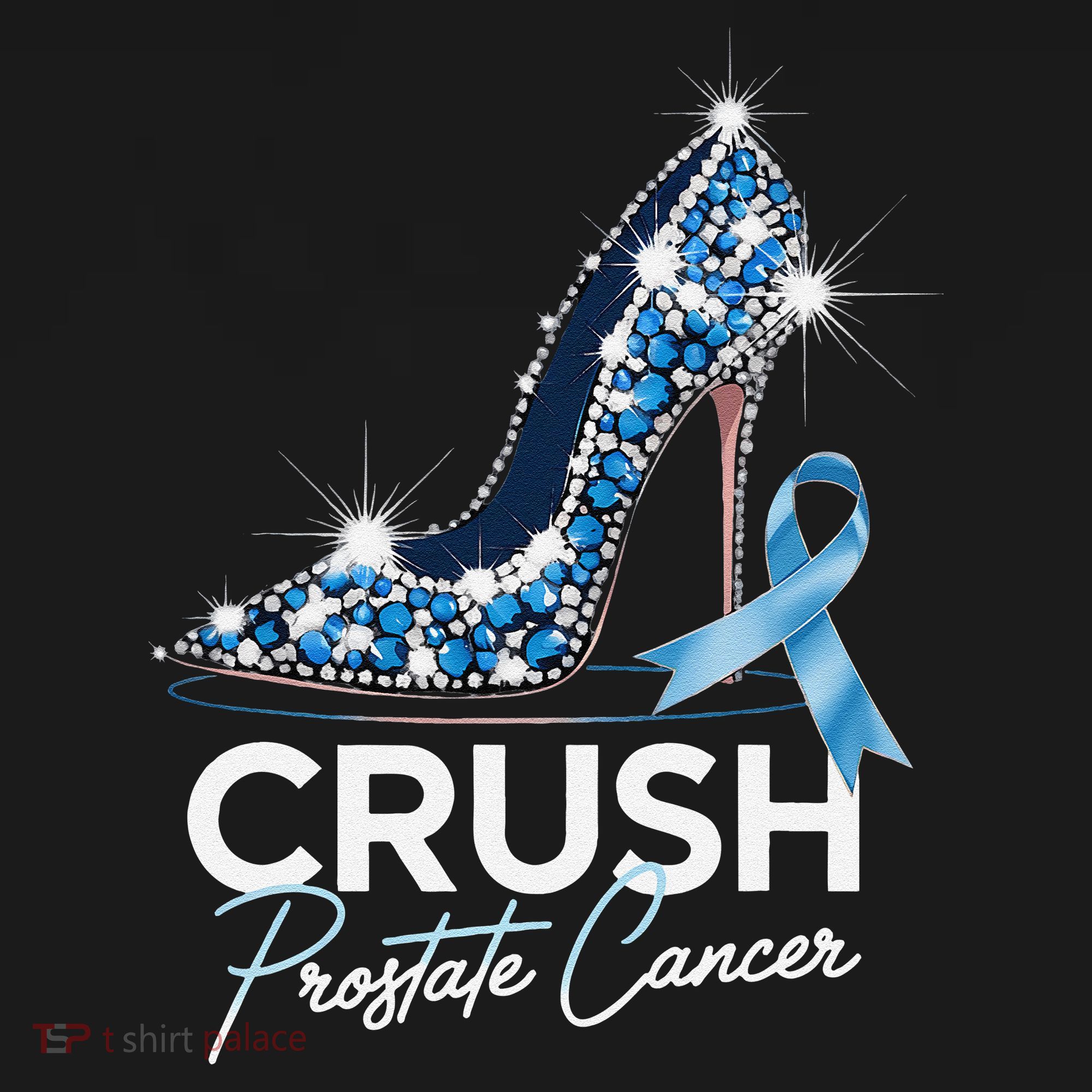 Crush Prostate Cancer Awareness Light Blue Ribbon High Women's Tank Top