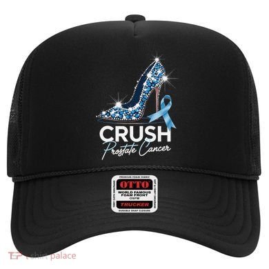 Crush Prostate Cancer Awareness Light Blue Ribbon High Hat