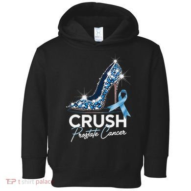 Crush Prostate Cancer Awareness Light Blue Ribbon High Toddler Hoodie