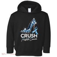 Crush Prostate Cancer Awareness Light Blue Ribbon High Toddler Hoodie thumb 0