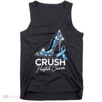 Crush Prostate Cancer Awareness Light Blue Ribbon High Tank Top thumb 0