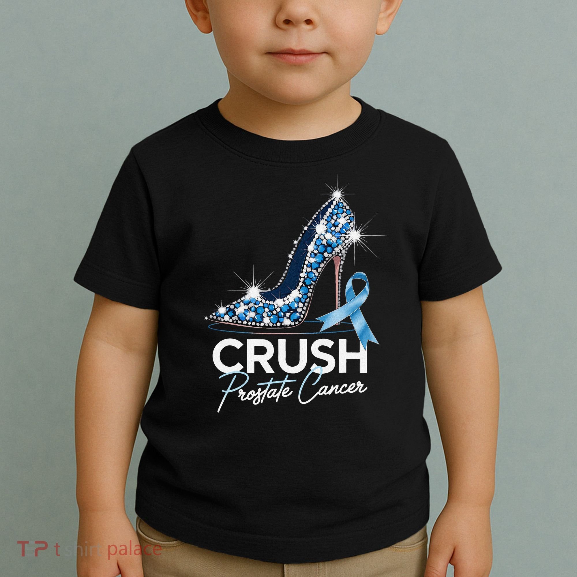 Crush Prostate Cancer Awareness Light Blue Ribbon High Toddler T-Shirt