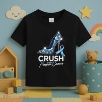 Crush Prostate Cancer Awareness Light Blue Ribbon High Toddler T-Shirt thumb 3