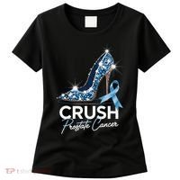 Crush Prostate Cancer Awareness Light Blue Ribbon High Women's T-Shirt thumb 0